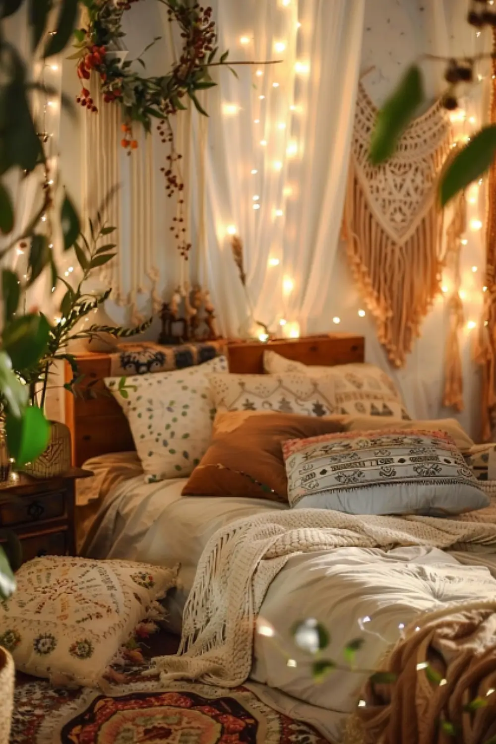 Soft and serene boho bedroom